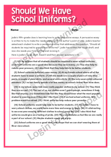 School uniforms persuasive essay