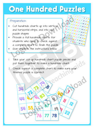 Hundreds Chart Puzzles Instructions