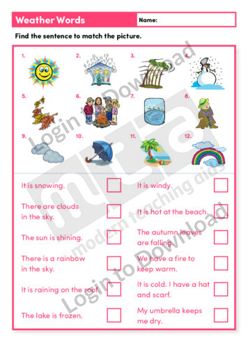 Weather Words (Level 1)