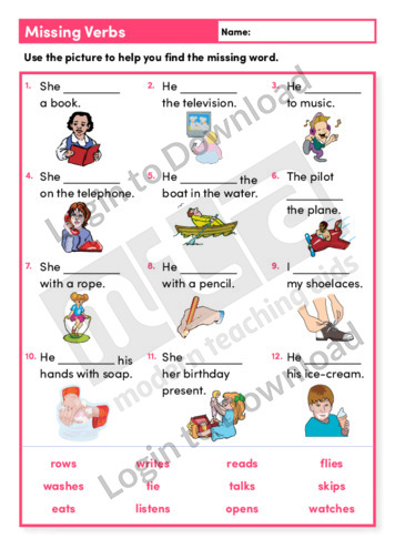 Missing Verbs (Level 2)