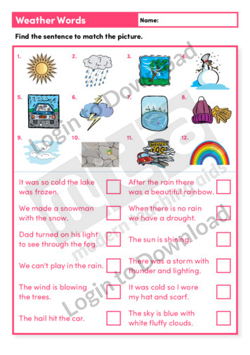 Weather Words (Level 3)