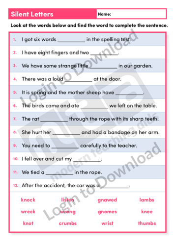 Silent Letters 1 (Level 2)