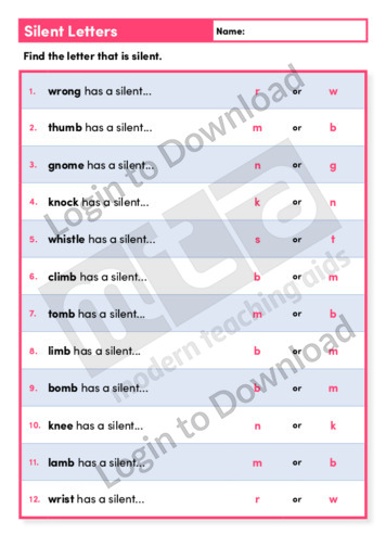 Silent Letters (Level 3)