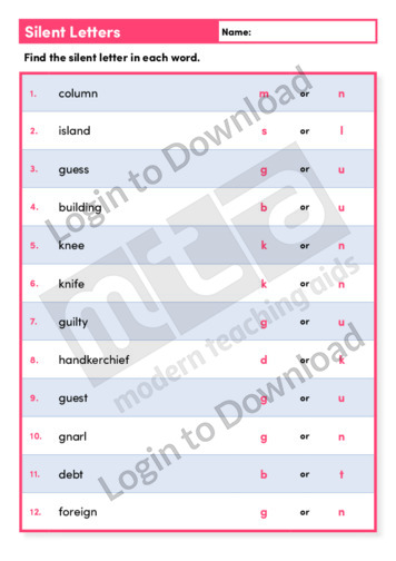 Silent Letters (Level 4)