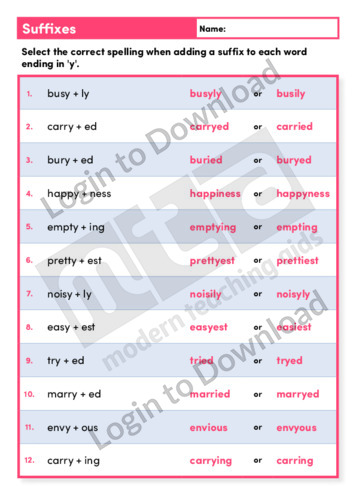Suffixes 3 (Level 4)