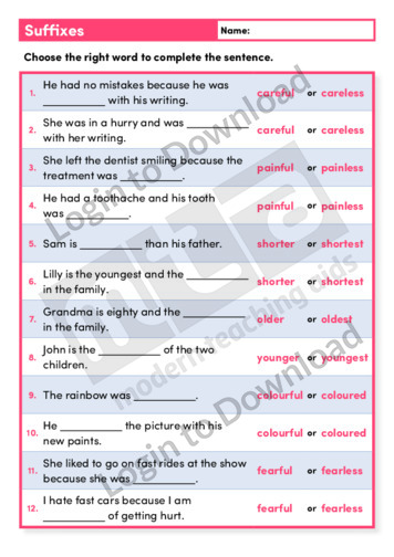 Suffixes 4 (Level 4)