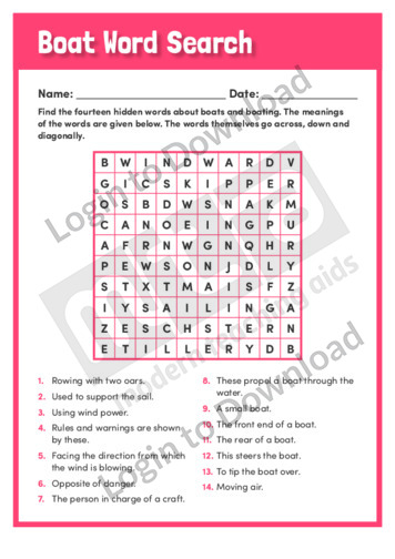 Boat Word Search