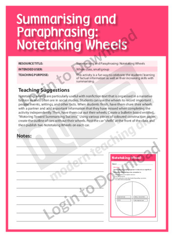 Notetaking Wheels