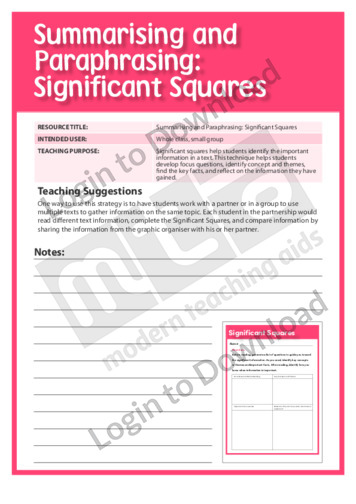 Significant Squares