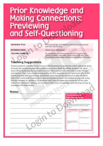 Previewing and Self-Questioning