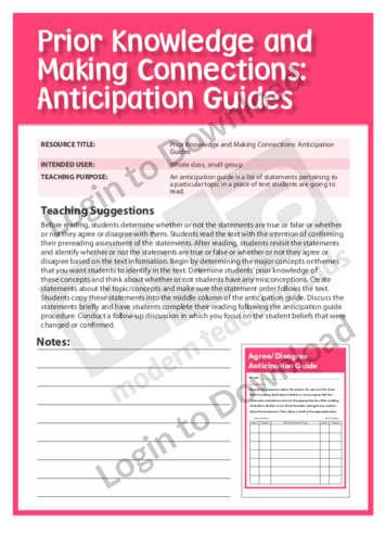 Anticipation Guides 2