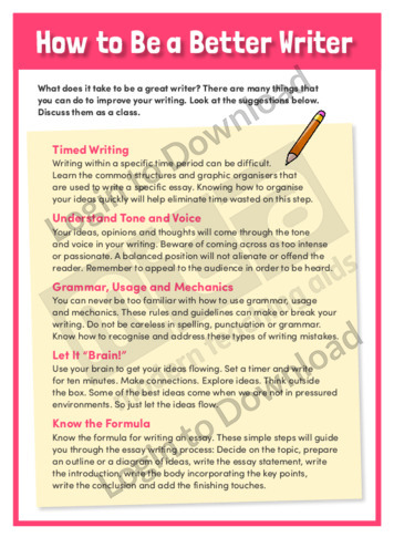 How to Be a Better Writer (Level 5)