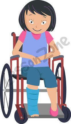 Young girl in wheelchair