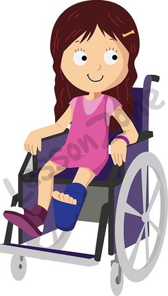 Young girl in wheelchair