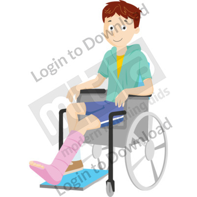 Teenage boy in wheelchair