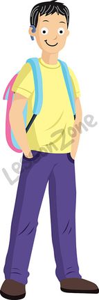 Teenage boy with backpack