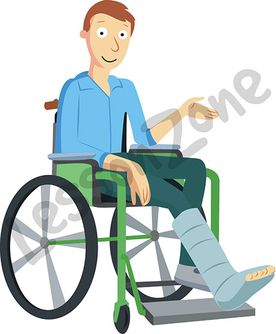 Teenage boy in wheelchair