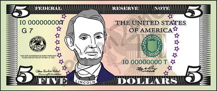 United States, $5 note