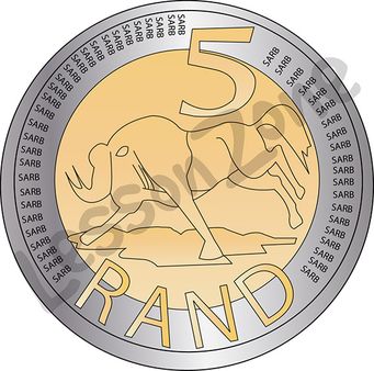 South Africa, 5 rand coin