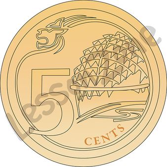 Singapore, 5c coin