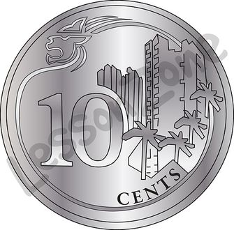 Singapore, 10c coin