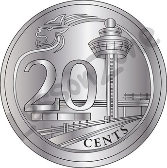 Singapore, 20c coin