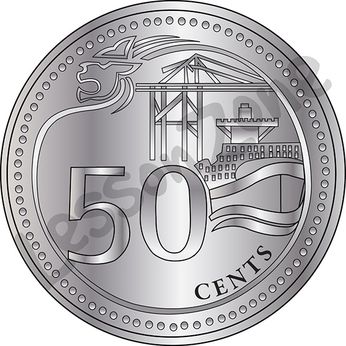 Singapore, 50c coin