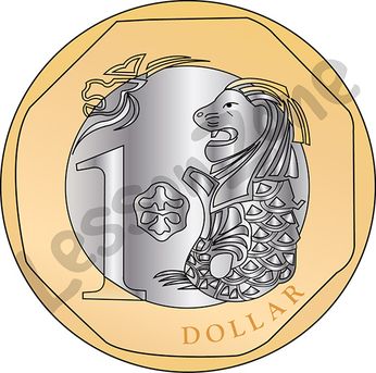 Singapore, $1 coin