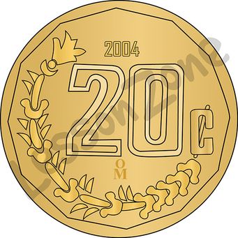 Mexico, 20c coin