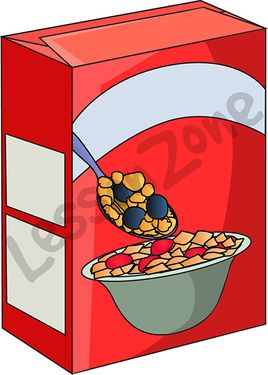blank red cereal box