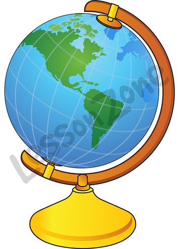 Globe showing America
