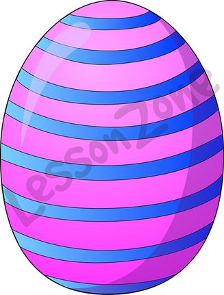 Stripy Easter egg