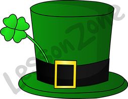 Green top hat and clovers