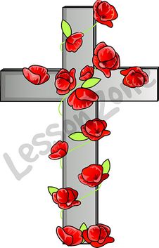 Cross with poppy