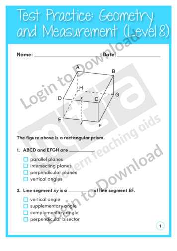 Geometry and Measurement (Level 8)