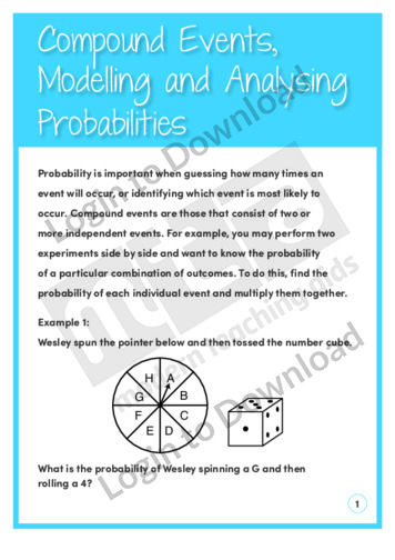 Compound Events, Modelling and Analysing Probabilities