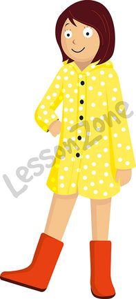 Girl in raincoat