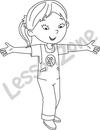 Young girl with arms out B&W