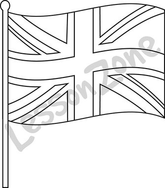 United Kingdom, flag B&W