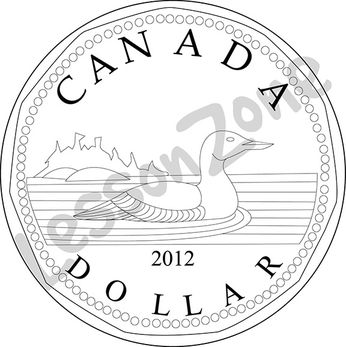 Canada, $1 coin B&W