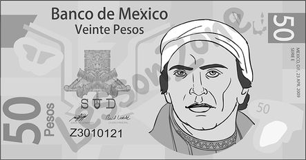 Mexico, $50 note B&W