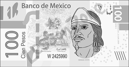Mexico, $100 note B&W