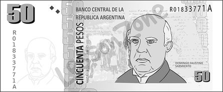 Argentina, $50 note B&W