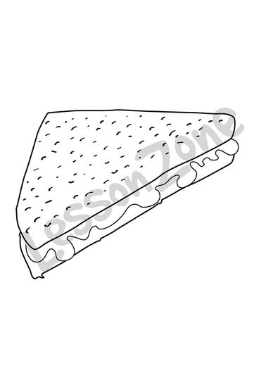 Grilled cheese sandwich B&W