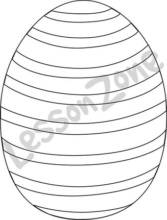 Stripy Easter egg B&W