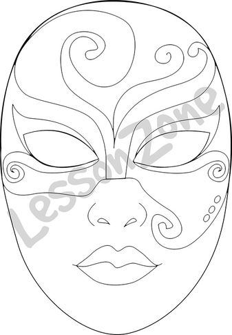 Venetian mask female B&W