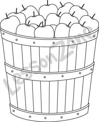 Barrel of apples B&W