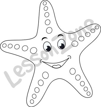 Smiling starfish B&W