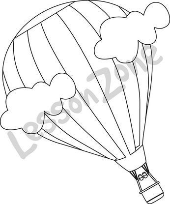 Hot-air balloon B&W