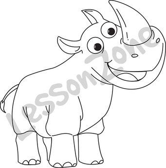 rhinoceros drawing for kids